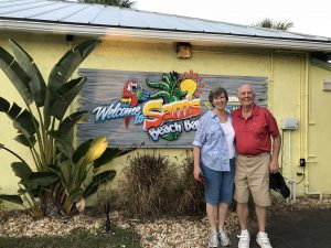 Joe and Penny Gavin at Sams Beach Bar